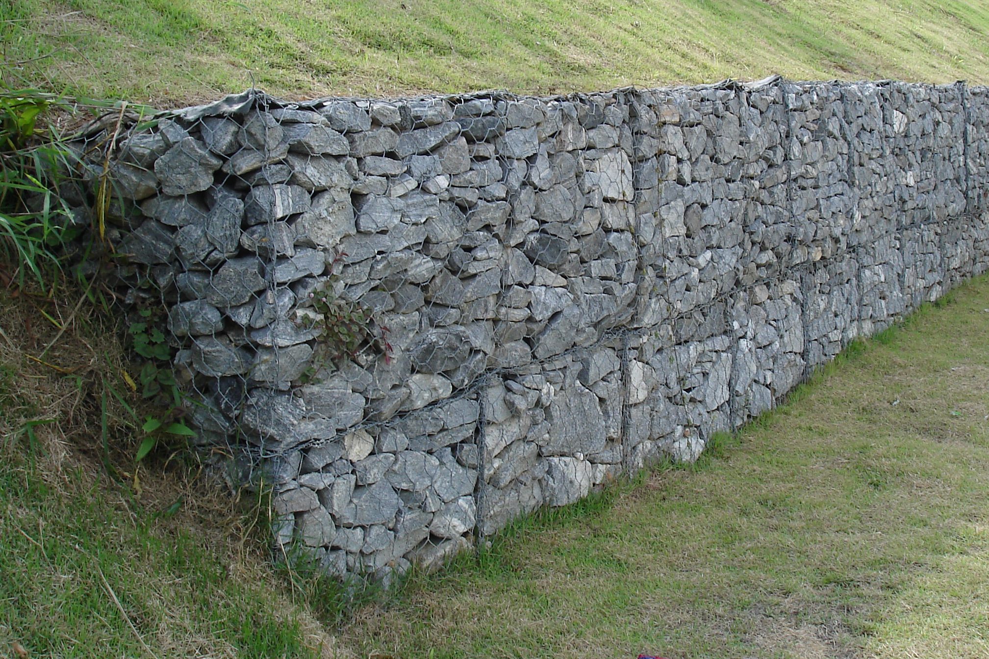 Подпорная стена из габионов